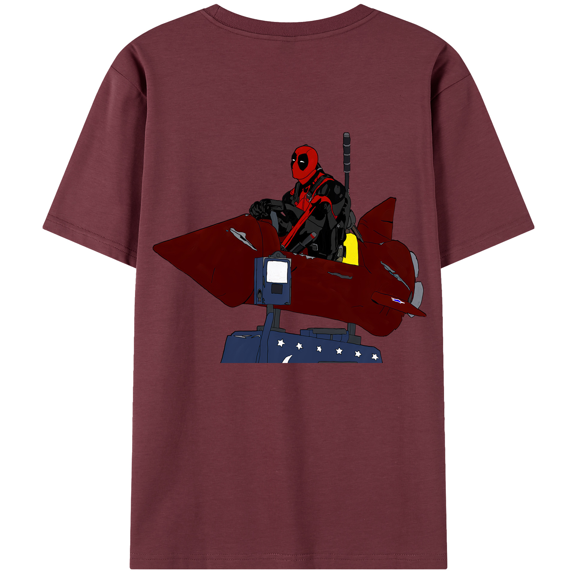 （画像用） Deadpool デッドプール 綿100％半袖Tシャツ（背面プリント）